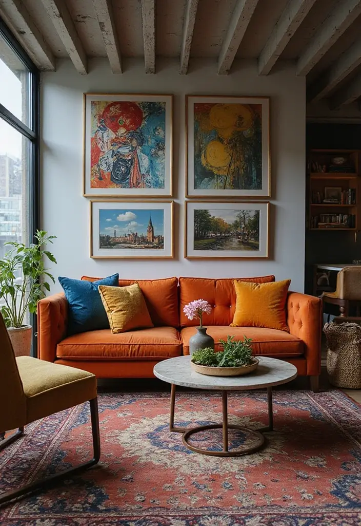 29 Tufted Sofa Living Room Ideas That Feel Plush and Elegant - 18. Urban Chic with Tufted Fabric