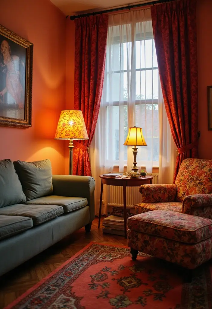 29 Y2K Living Room Aesthetic Ideas That Feel Fun and Nostalgic - 26. Colorful Lampshades