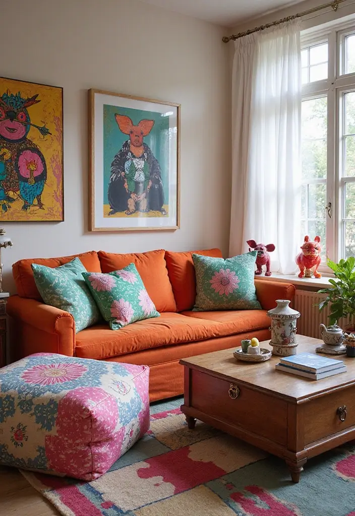 29 Y2K Living Room Aesthetic Ideas That Feel Fun and Nostalgic - 4. Quirky Decorative Accents