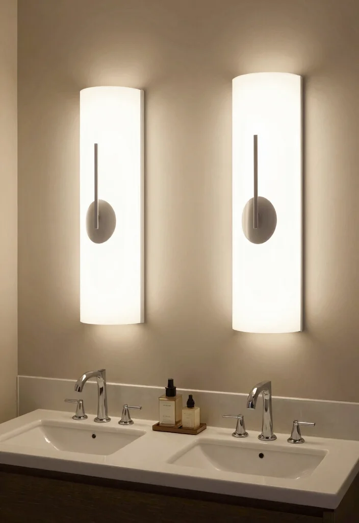 14 Bathroom Sconce Ideas For Double Vanity Lighting - 11. Statement-Making Large Sconces 1