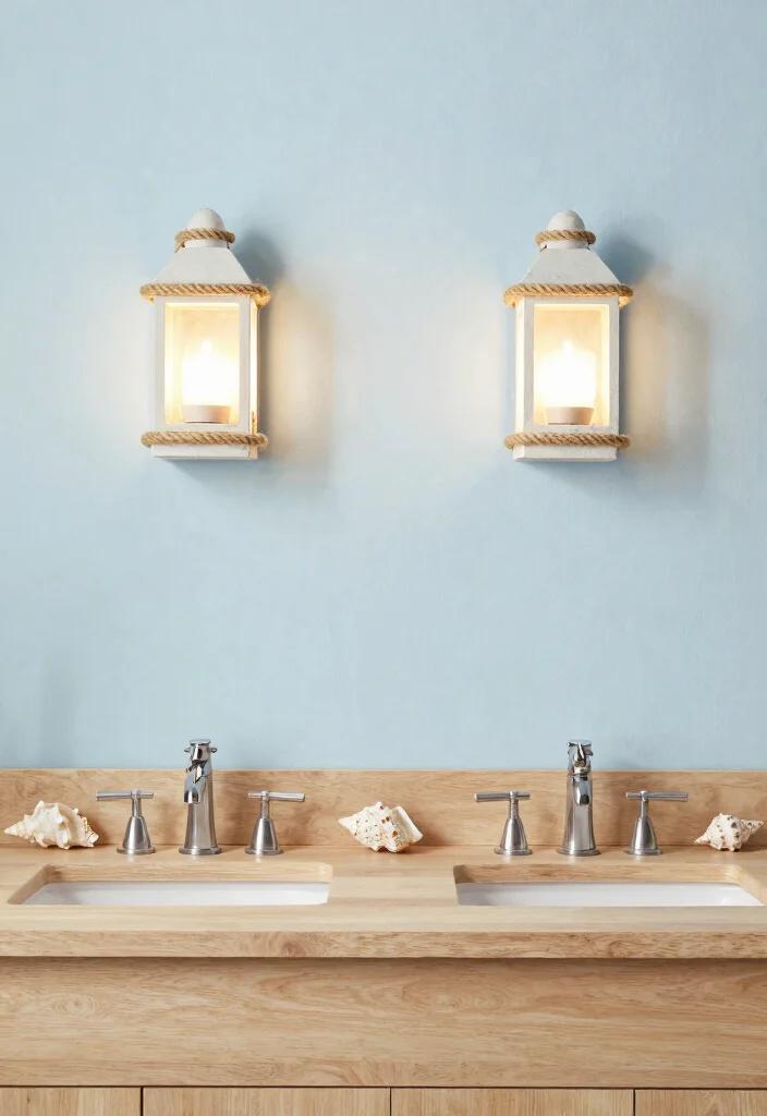 14 Bathroom Sconce Ideas For Double Vanity Lighting - 12. Nautical-Inspired Designs 1