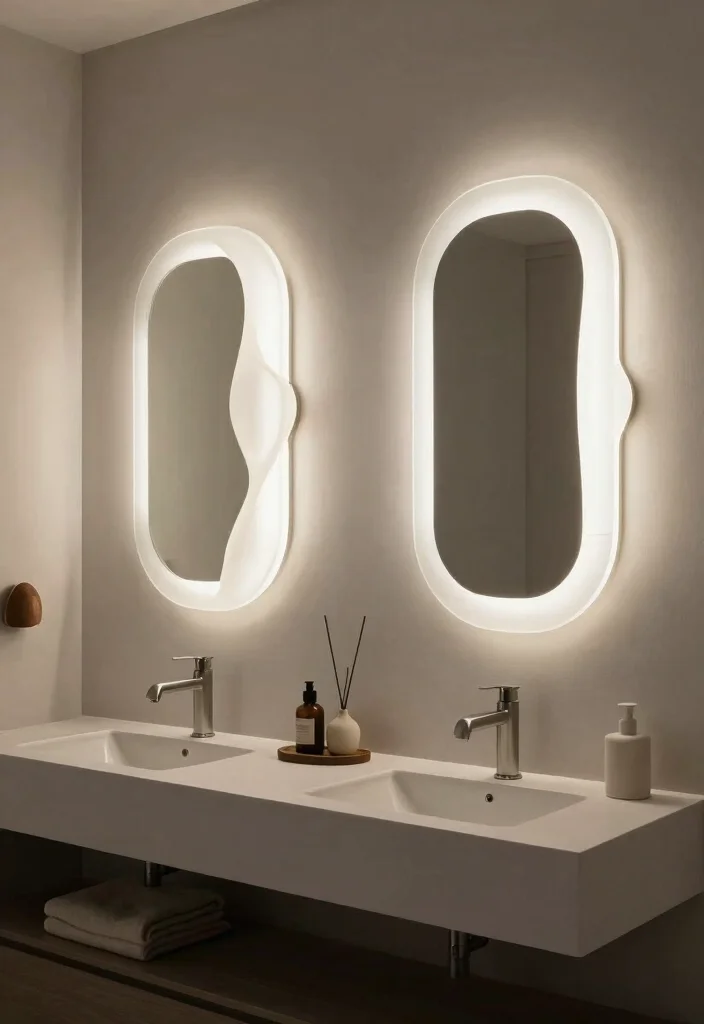 14 Bathroom Sconce Ideas For Double Vanity Lighting - 14. Artistic and Sculptural Fixtures 1