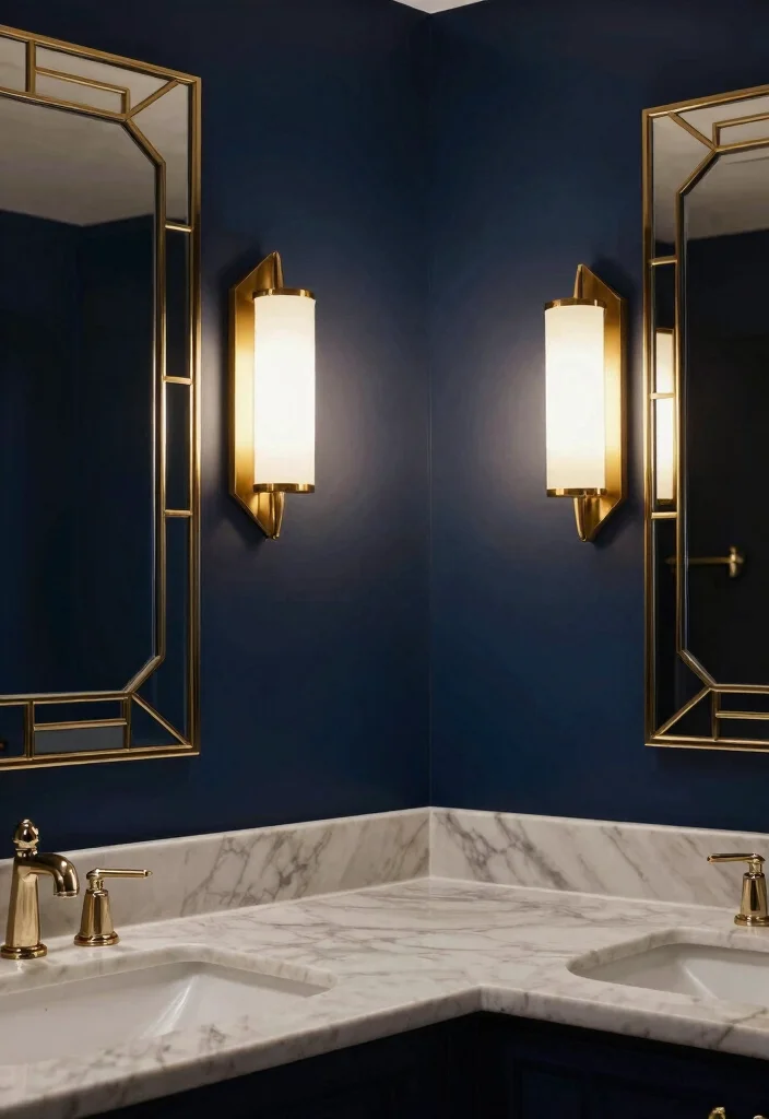 14 Bathroom Sconce Ideas For Double Vanity Lighting - 4. Art Deco Elegance 1