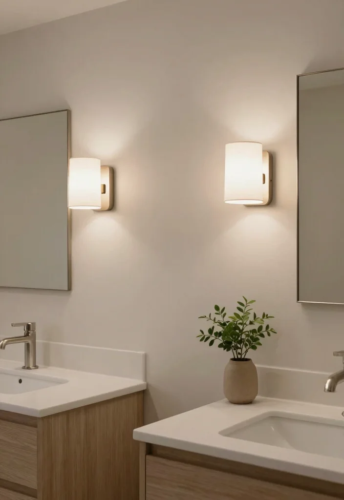 14 Bathroom Sconce Ideas For Double Vanity Lighting - 6. Soft and Subtle Wall Sconces 1