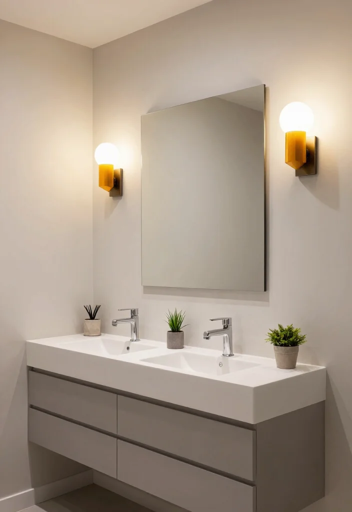 14 Bathroom Sconce Ideas For Double Vanity Lighting - 9. Mid-Century Modern Inspiration 1