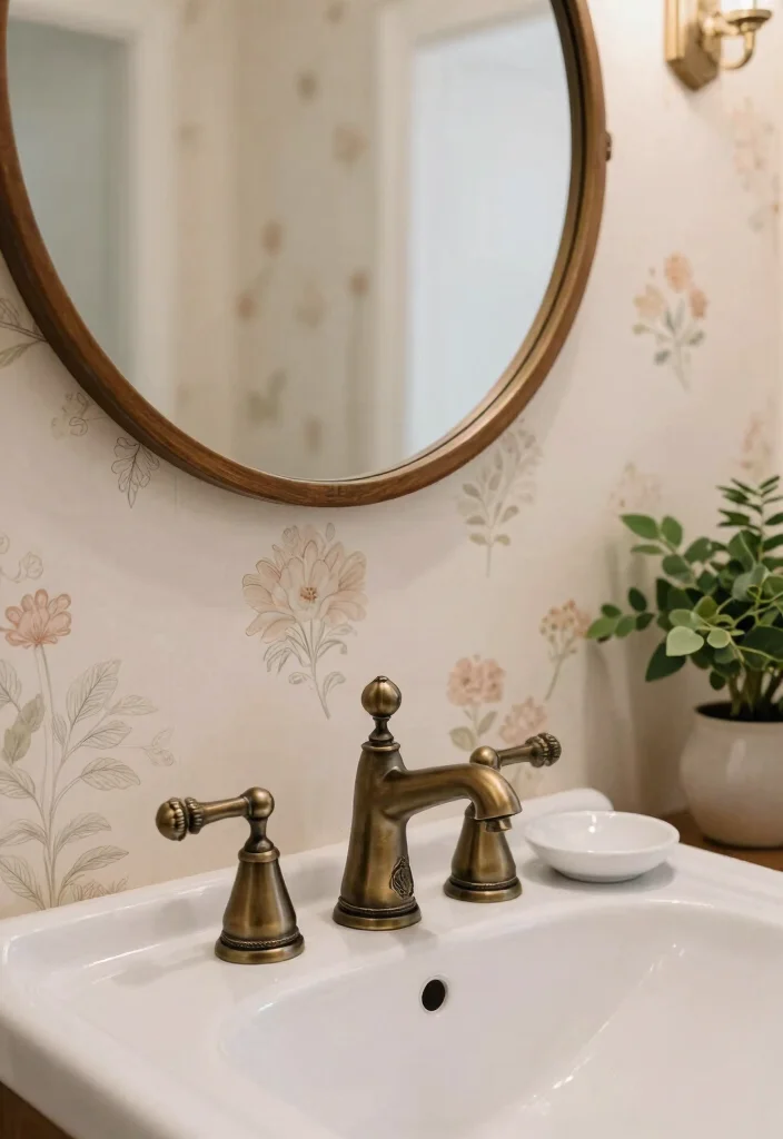 14 Bathroom Tap Ideas For A Stylish Upgrade - 2. Vintage-Inspired Bridge Faucet 1