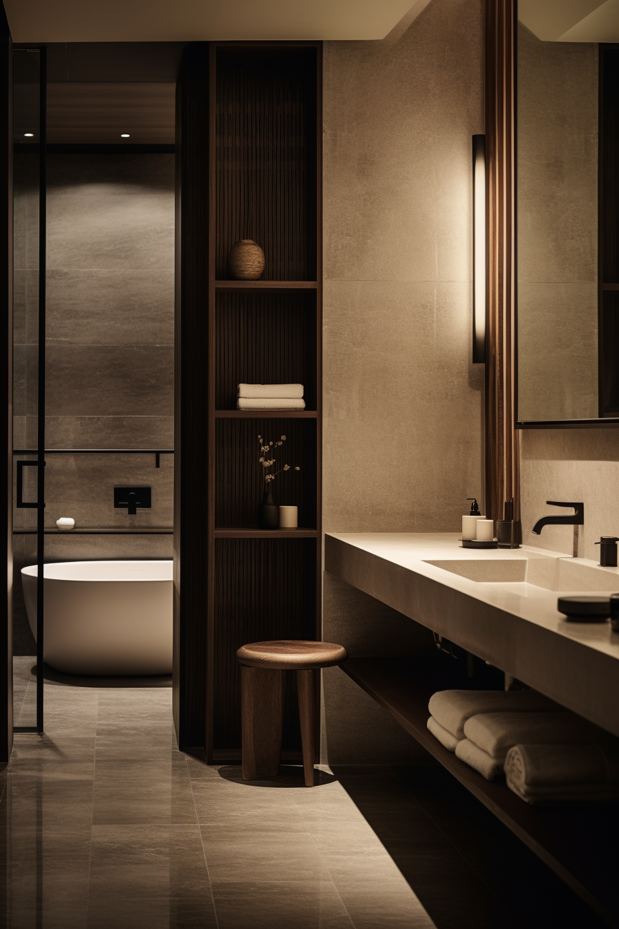 14 Brown Bathroom Tile Ideas With Warm Tones - 2. Warm Chocolate Brown Delight 1