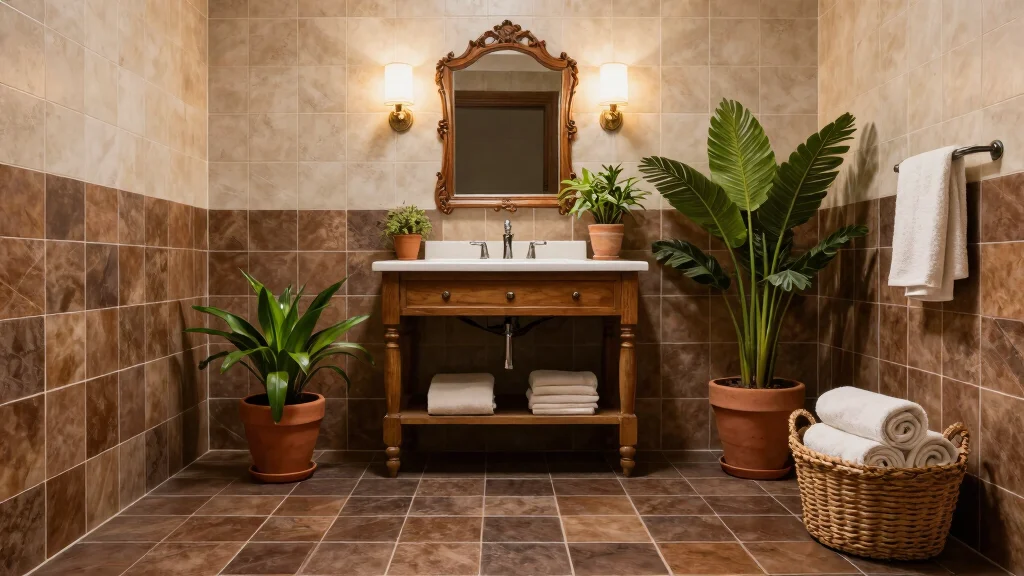 14 Brown Bathroom Tile Ideas With Warm Tones