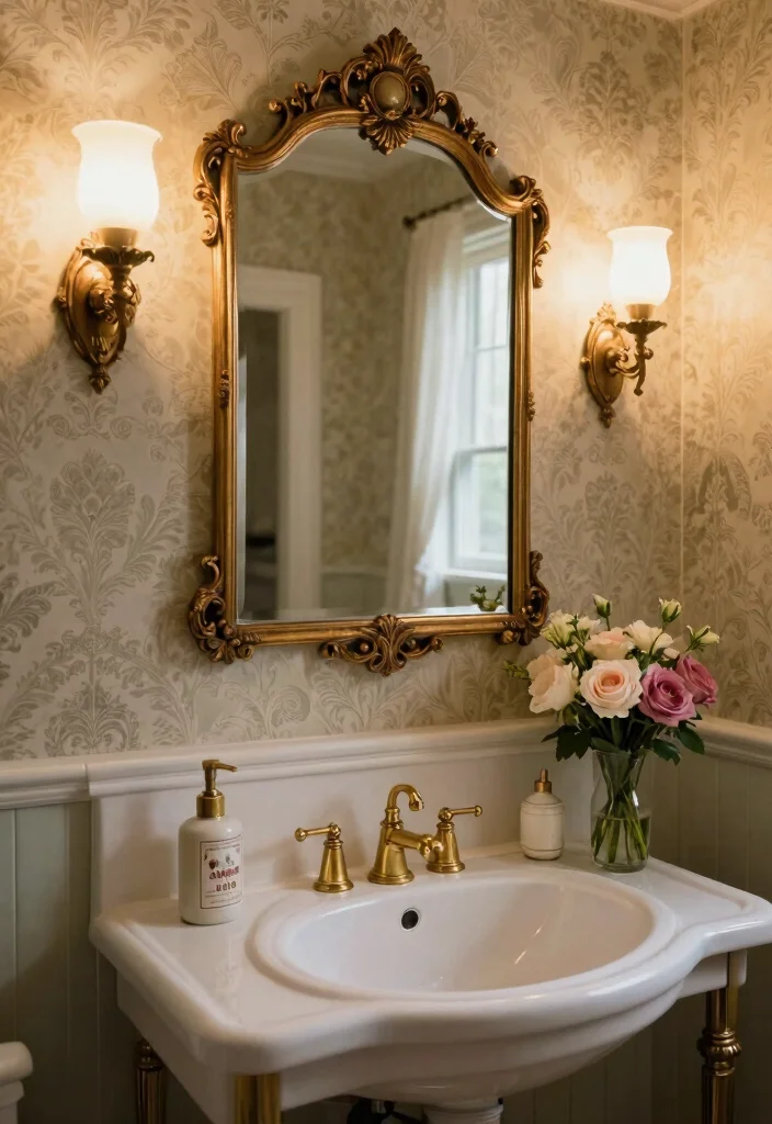 14 Edwardian Bathroom Ideas With Timeless Character - 2. Ornate Mirror Designs 1