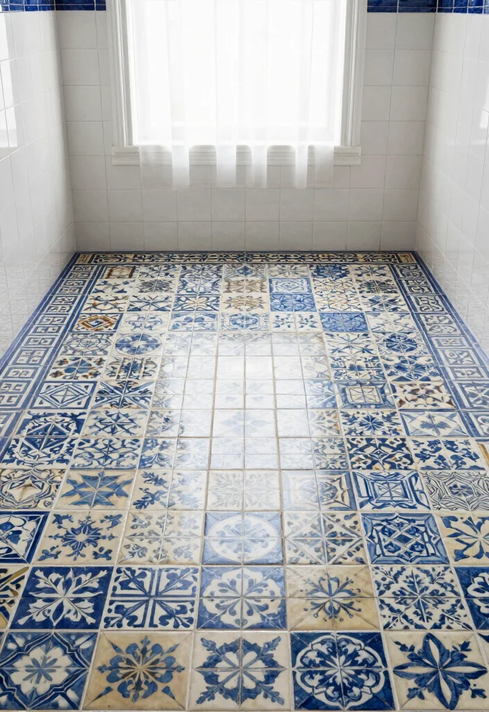 14 Edwardian Bathroom Ideas With Timeless Character - 3. Vintage Tile Patterns 1