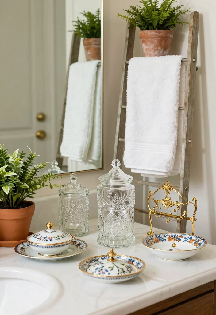 14 Edwardian Bathroom Ideas With Timeless Character - 8. Vintage Accessories 1