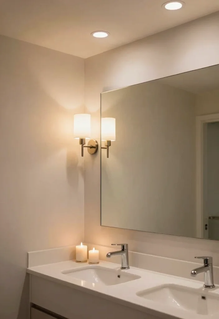 14 Mini Bathroom Ideas That Maximize Every Inch - 12. Layered Lighting 1