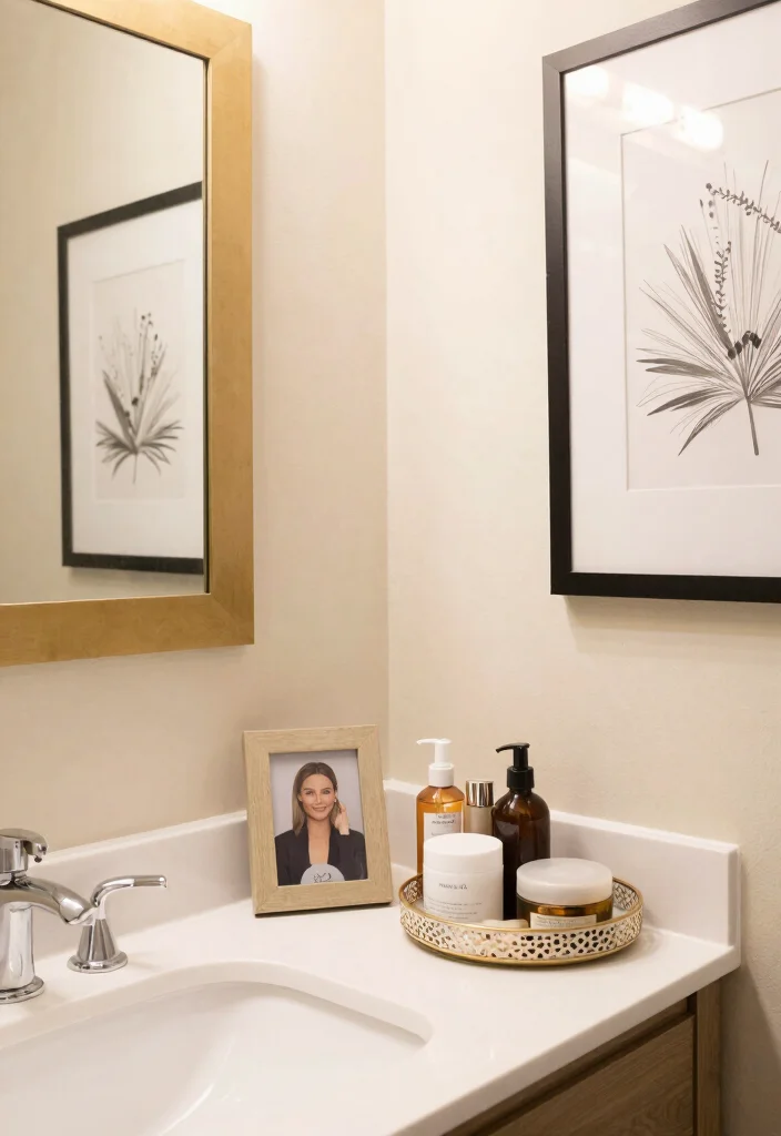 14 Mini Bathroom Ideas That Maximize Every Inch - 13. Personal Touches with Decor 1