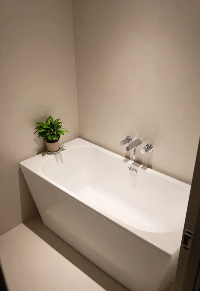 14 Mini Bathroom Ideas That Maximize Every Inch - 9. Go for a Slim Bathtub 1