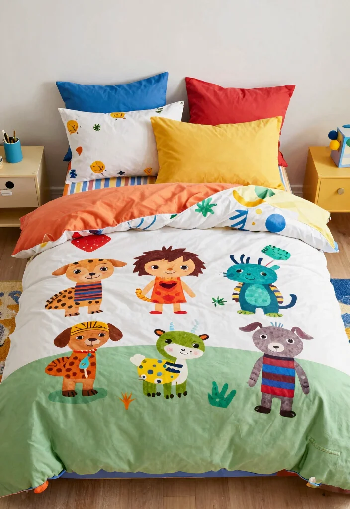 15 Bedroom Ideas Toca Boca Cute Playful Aesthetic - 6. Toca Boca-Themed Bedding 1