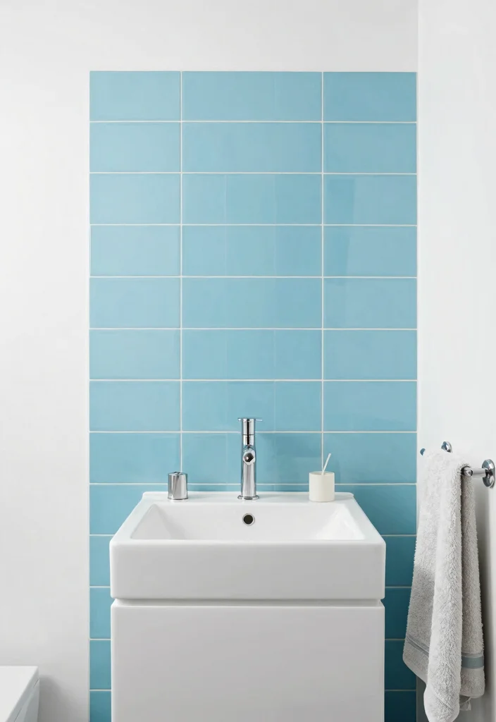 15 Blue Bathroom Tile Ideas That Feel Fresh - 13. Light Cobalt Tiles 1