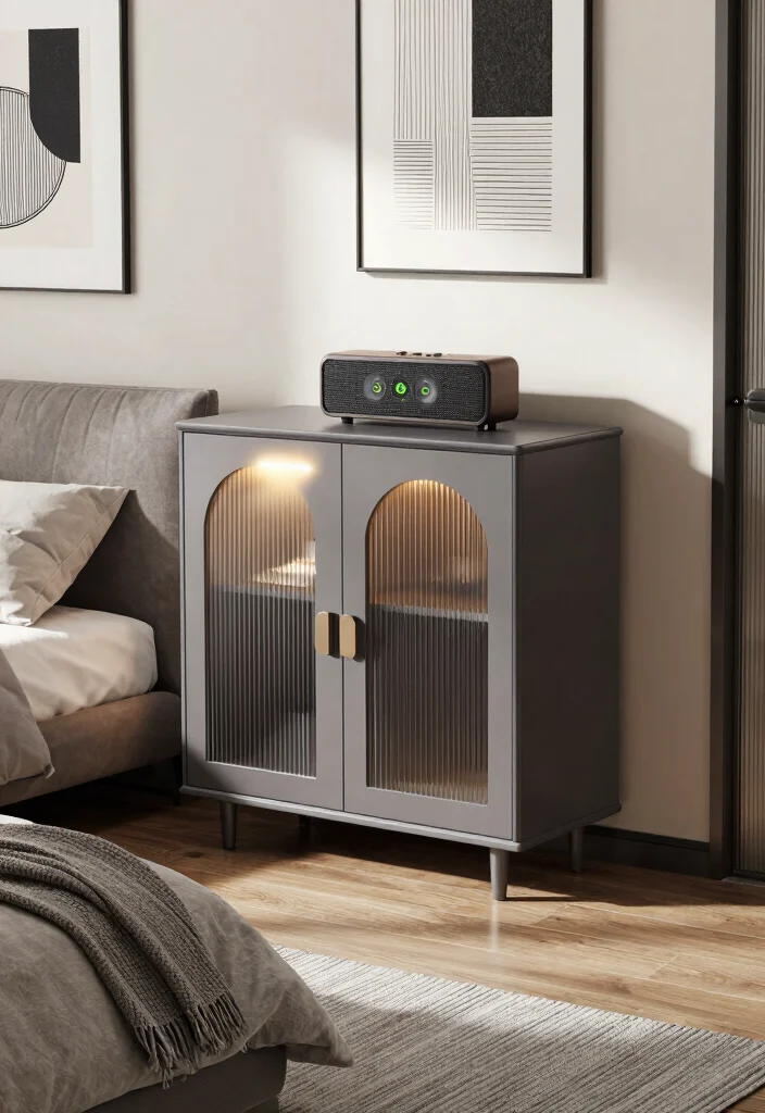 15 Cabinet Design Ideas for Bedroom Modern Smart Storage - 11. Smart Technology-Integrated Cabinets 1