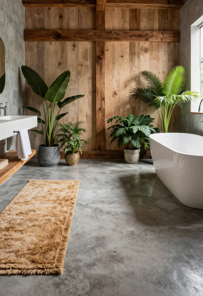 15 Cement Bathroom Ideas With Modern Industrial Vibes - 1. Polished Concrete Floors 1