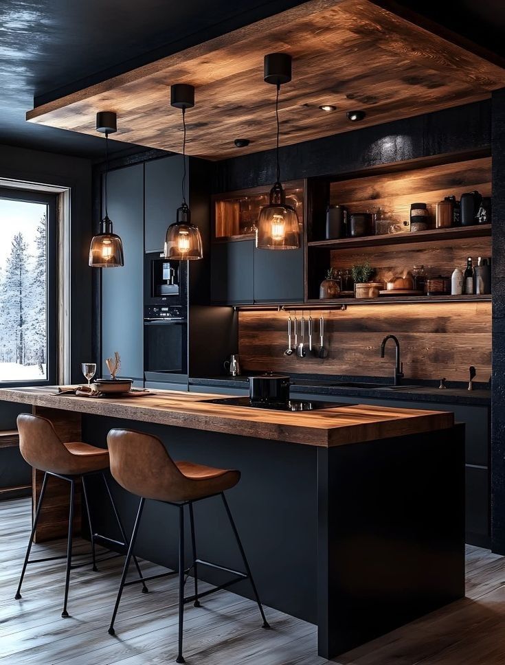 15 Dark Bathroom Cabinet Ideas With Rich Contrast - 3. Rustic Charcoal Cabinets 1