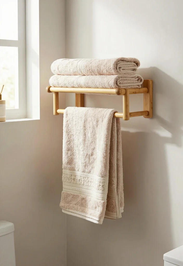 15 Dorm Bathroom Ideas For Small Shared Spaces - 10. Compact Towel Racks 1