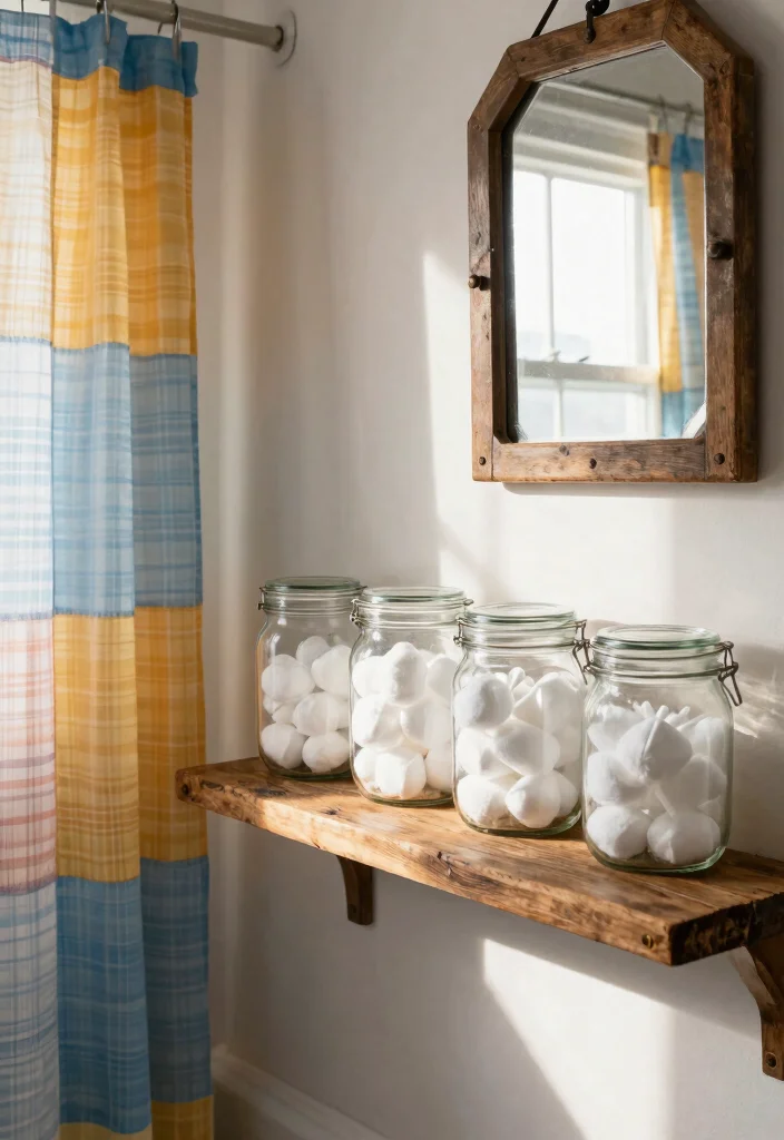 15 Dorm Bathroom Ideas For Small Shared Spaces - 5. Upcycled Decor 1