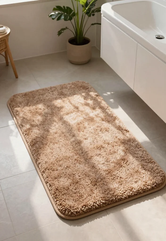 15 Dorm Bathroom Ideas For Small Shared Spaces - 7. Eco-Friendly Bath Mats 1