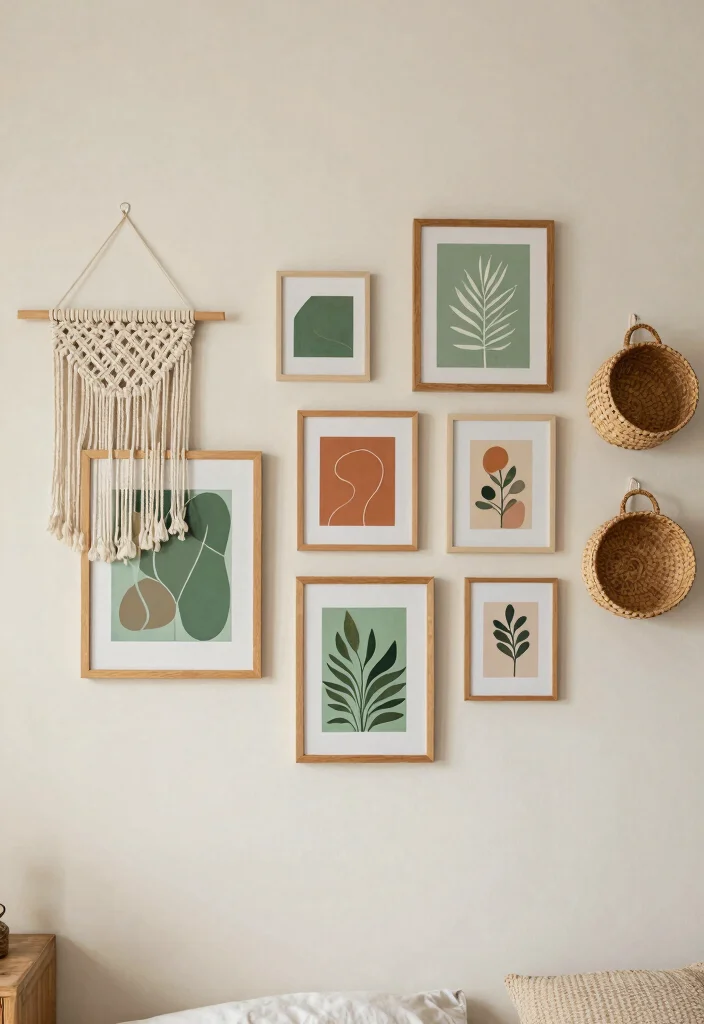 15 Green and Terracotta Bedroom Ideas Earthy Warm Contrast - 5. Natural Wall Decor 1