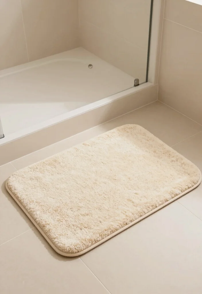 15 Ivory Bathroom Ideas With Soft Elegant Warmth - 11. Ivory Bath Mats 1