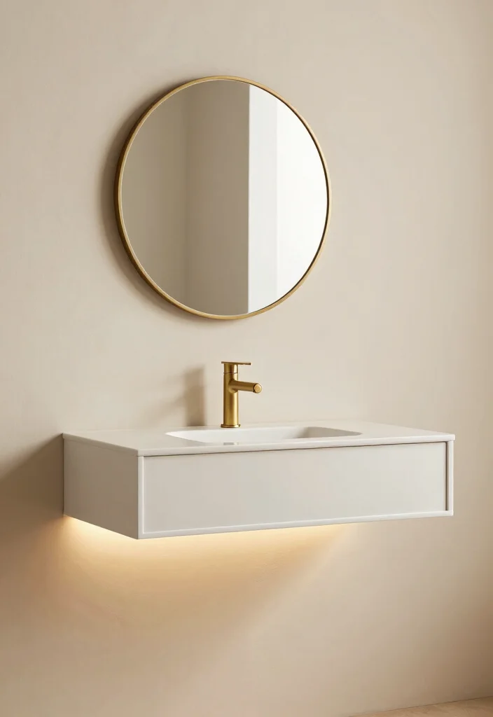 15 Ivory Bathroom Ideas With Soft Elegant Warmth - 7. Floating Ivory Vanities 1