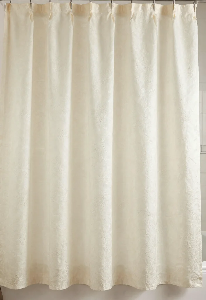 15 Ivory Bathroom Ideas With Soft Elegant Warmth - 8. Ivory Shower Curtains 1