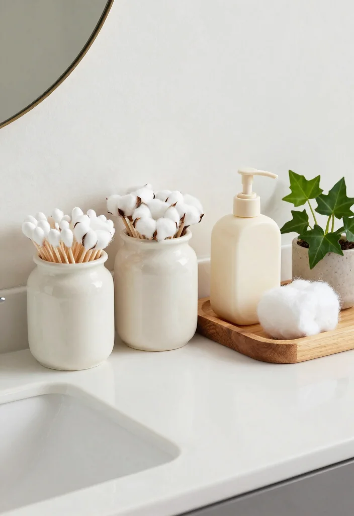 15 Ivory Bathroom Ideas With Soft Elegant Warmth - 9. Stylish Ivory Accessories 1