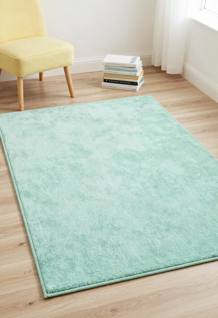 15 Pastel Colour Bedroom Ideas: Soft Dreamy Palette - 12. Pastel Rugs for Comfort 1