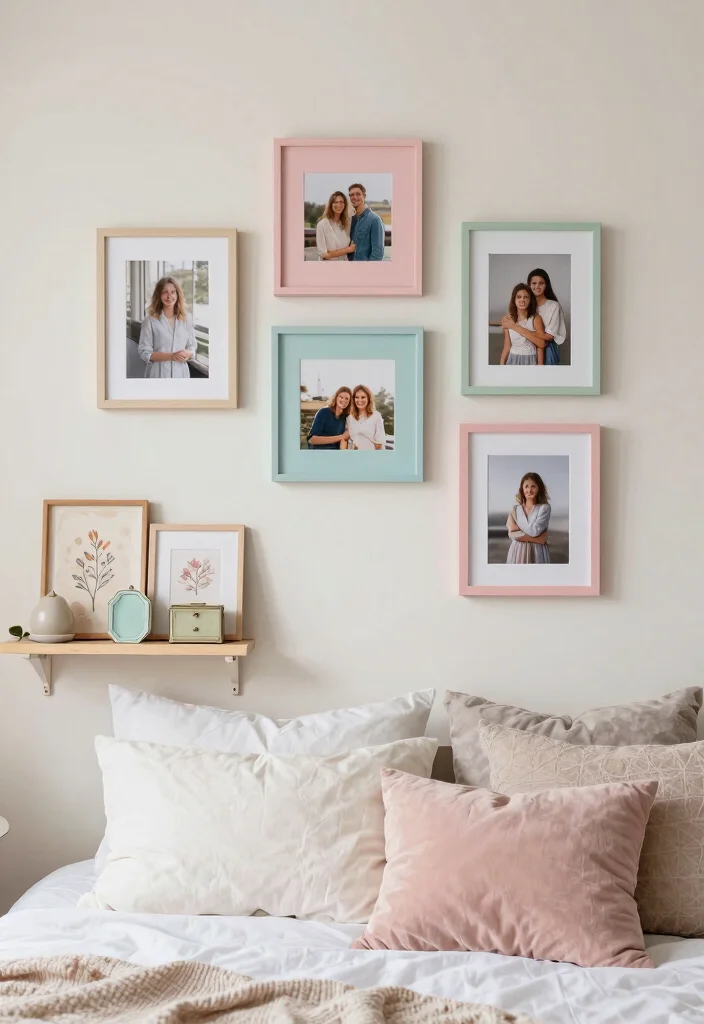 15 Pastel Colour Bedroom Ideas: Soft Dreamy Palette - 15. Personal Touches 1