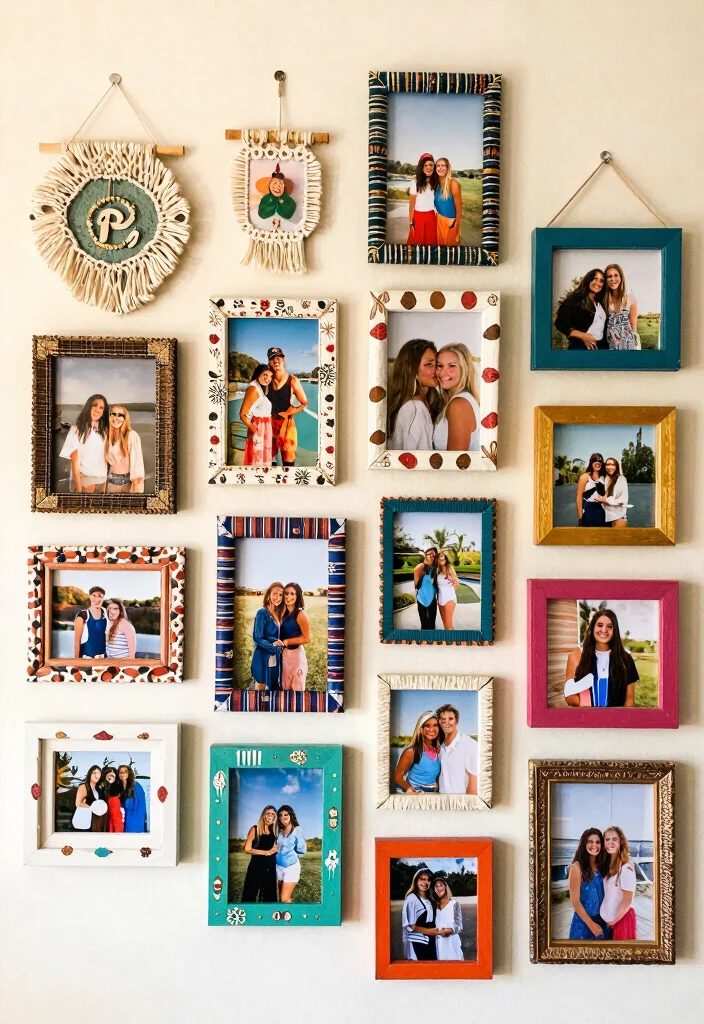 15 Photo Wall Collage Bedroom Aesthetic Ideas Personal Trendy Style - 15. Personalized DIY Elements 1