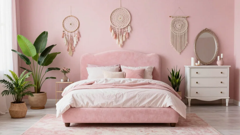 15 Pink Bed Frame Bedroom Ideas for Cute Feminine Style