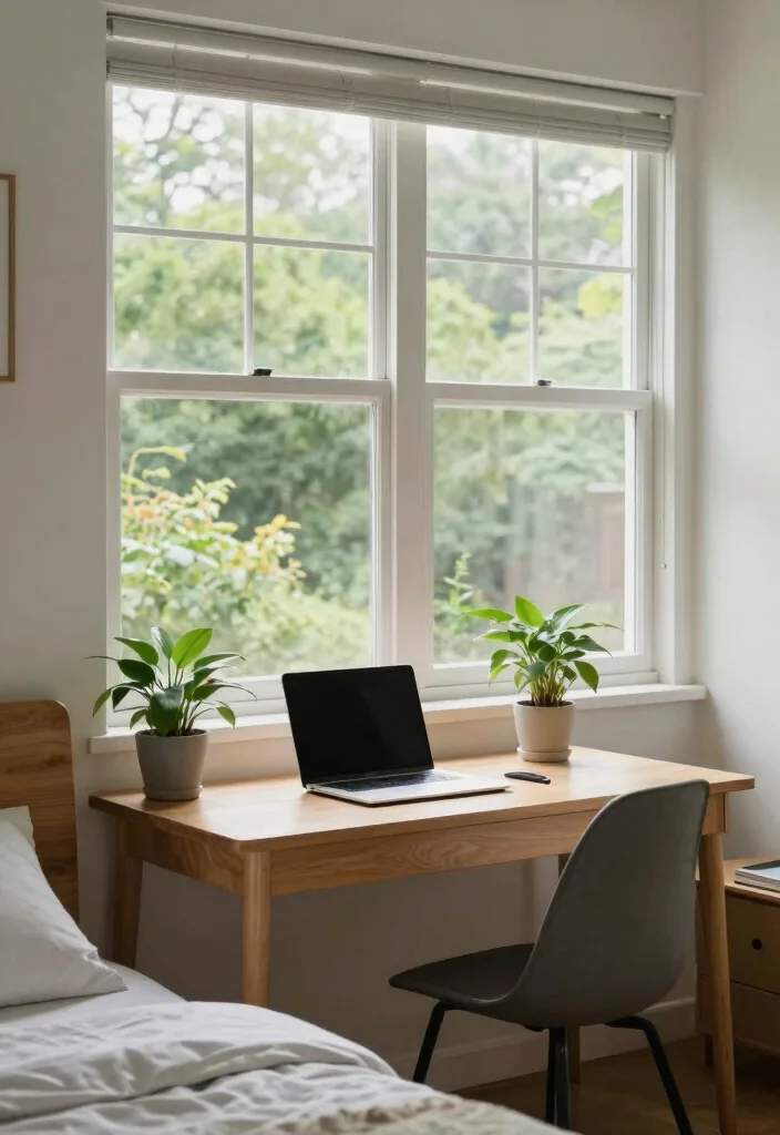 15 Small Desk Area in Bedroom Ideas for a Functional Study Nook - 9. A Desk with a View 1