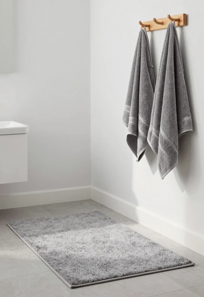 15 Warm Neutral Bathroom Ideas With Cozy Balance - 7. Calming Gray Accents 1