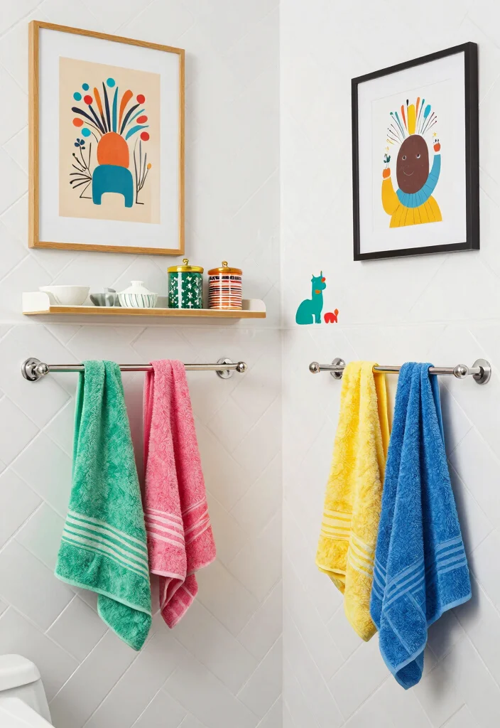 15 White Herringbone Tile Bathroom Ideas With Clean Elegance - 14. Playful Accessories 1