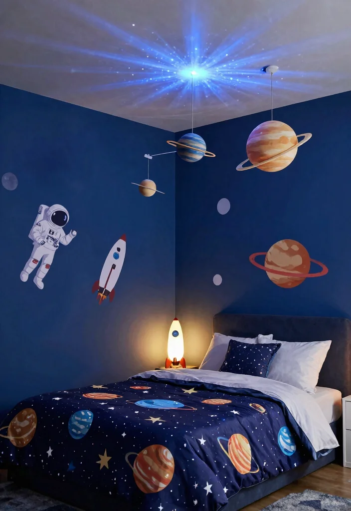 16 Adorable Home Bedroom Ideas Game Inspired Cozy Style - 3. Space Odyssey Retreat 1