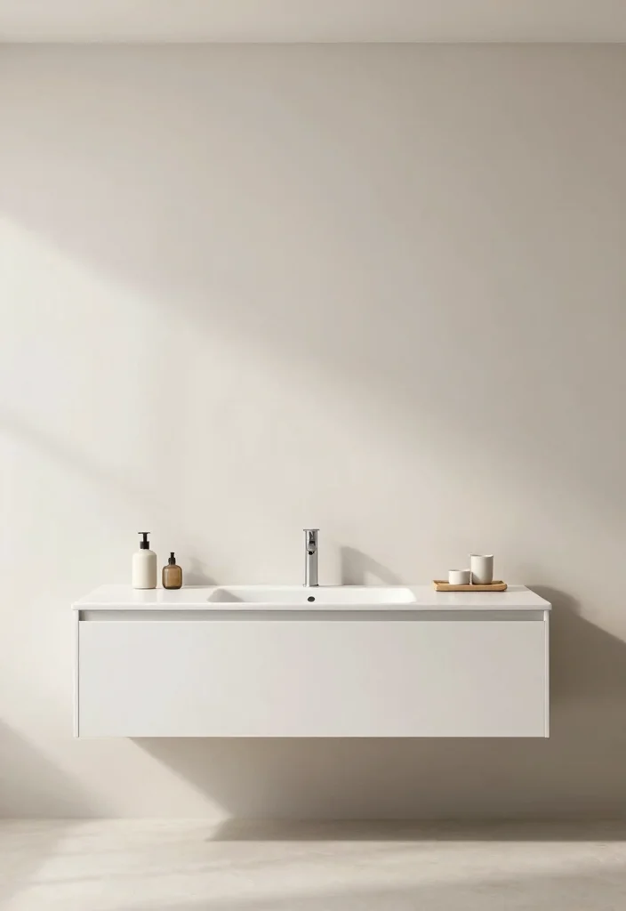 16 Bathroom Vanity Wall Ideas That Elevate The Space - 9. Minimalist Magic 1