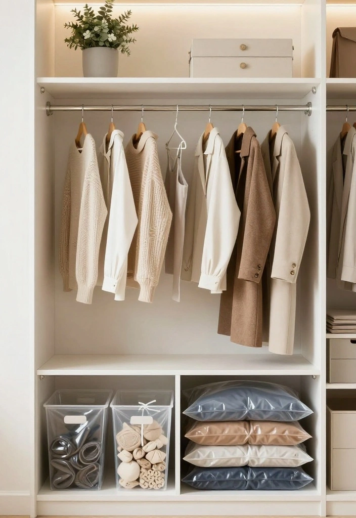 16 Bedroom With Closet Ideas: Practical Stylish Layouts - 15. Seasonal Wardrobe Rotation 1