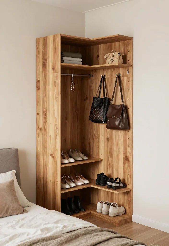 16 Bedroom With Closet Ideas: Practical Stylish Layouts - 4. Corner Closet Solutions 1