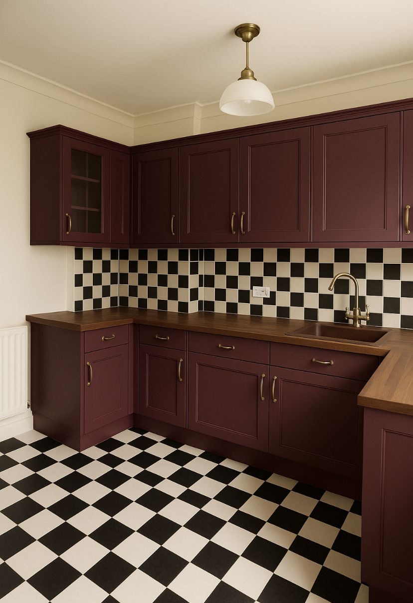 16 Checkerboard Tile Bathroom Ideas With Classic Contrast - 8. Checkerboard Patterns with Color 1