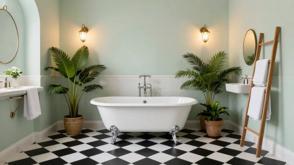 16 Checkerboard Tile Bathroom Ideas With Classic Contrast
