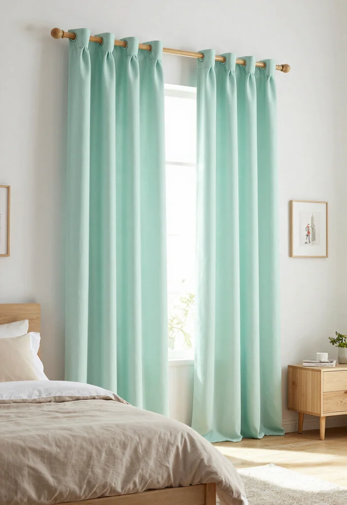 16 Curtains for Bedroom Window Ideas: Soft Functional Layers - 10. Eco-Conscious Tie-Top Curtains 1