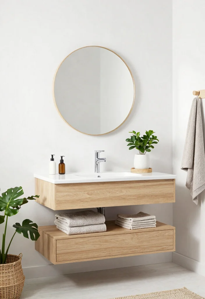 16 Floating Vanity Bathroom Ideas For A Modern Look - 6. Scandinavian Simplicity 1