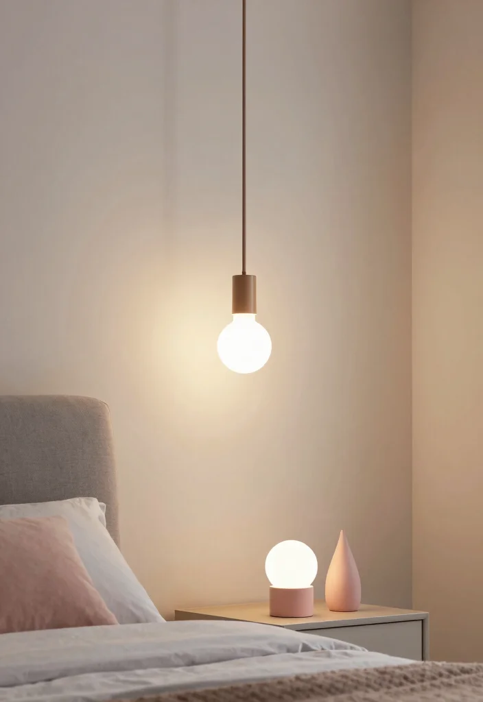 16 Gray and Pink Bedroom Ideas Soft Modern Harmony - 7. Lighting Fixtures 1