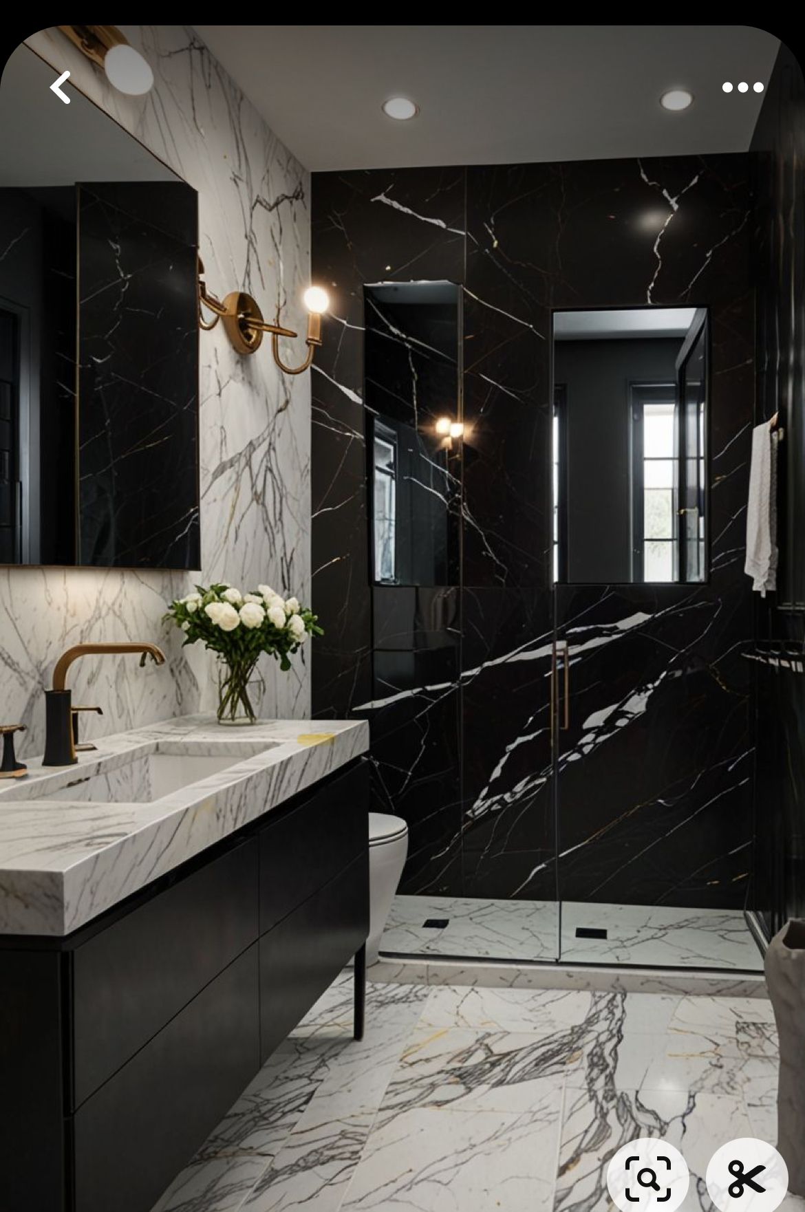 16 Large Tile Bathroom Ideas For A Seamless Look - 1. Monochromatic Marble Elegance 1