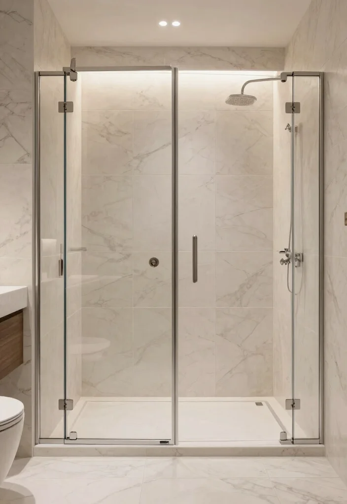 16 Large Tile Bathroom Ideas For A Seamless Look - 7. Integrated Shower and Tile Design 1