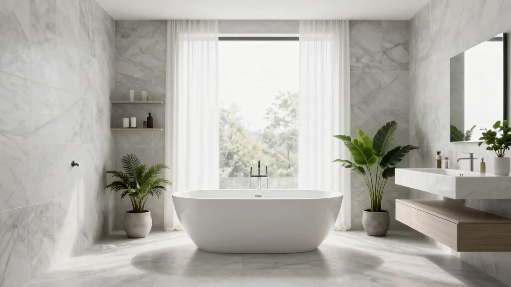 16 Large Tile Bathroom Ideas For A Seamless Look